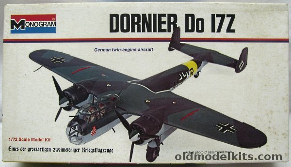 Monogram 1/72 Dornier Do-17Z - 'White Box' Issue, 6842-0175 plastic model kit